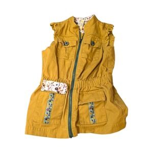 MATILDA JANE Shoot For The Stars Choose Your Own Path Vest Jacket Size 8 Yellow